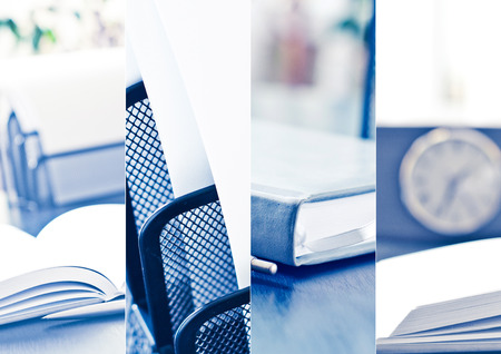 business theme photo collage composed of few imagesの写真素材