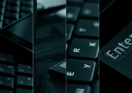 business theme photo collage composed of few imagesの写真素材