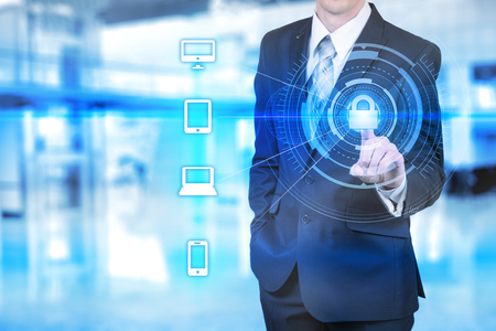 Protect cloud information data concept. Security and safety of cloud dataの写真素材