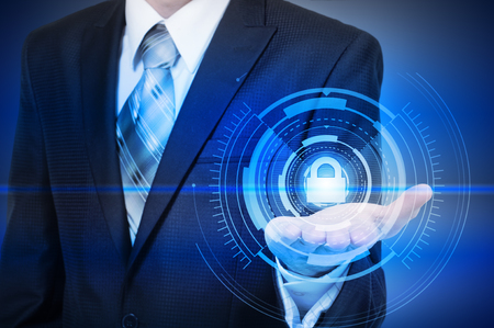 Protect cloud information data concept. Security and safety of cloud dataの写真素材