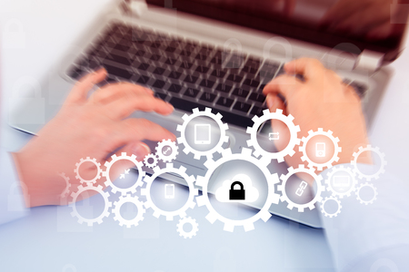 Protect cloud information data concept. Security and safety of cloud data.の写真素材