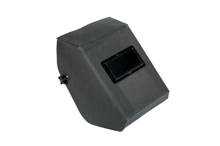 Welder mask on an isolated black backgroundの写真素材