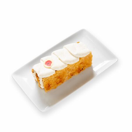 french dessert Eclair on white background.の写真素材