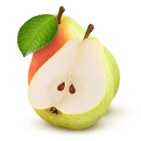 pears isolated on white background.の写真素材