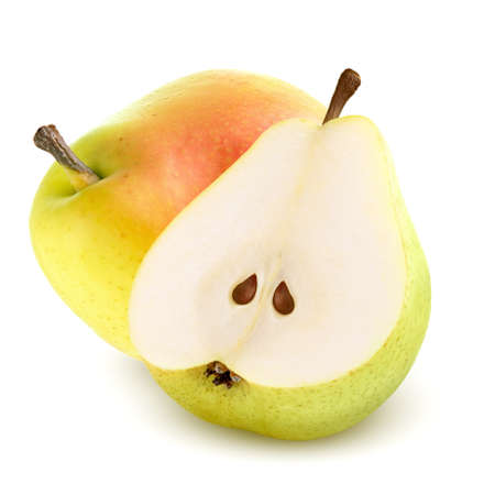 pears isolated on white background.の写真素材