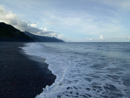 Blue sea water and sky