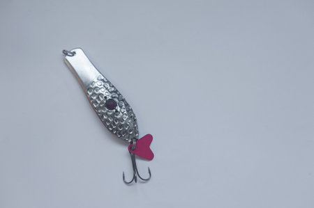 fish hook with shiny bait. high quality photoの写真素材