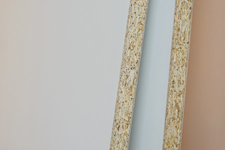 white chipboard section close upの写真素材