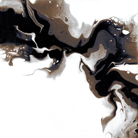 Abstract fluid art acrylic pouring paint background brown, beige and gray marble texture, creative background for banner, wallpaperの写真素材