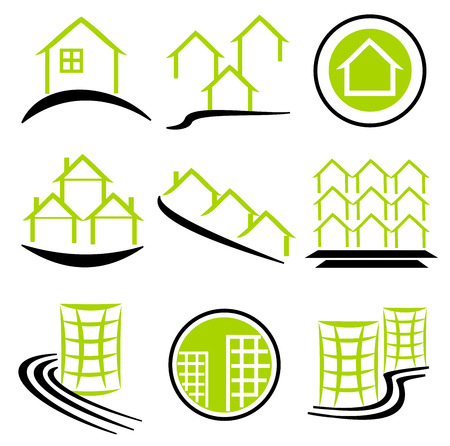 Real estate logoicon setのイラスト素材