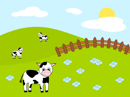 Farm illustrationのイラスト素材