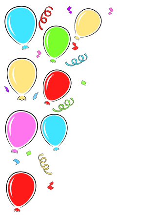 Party balloons borderのイラスト素材