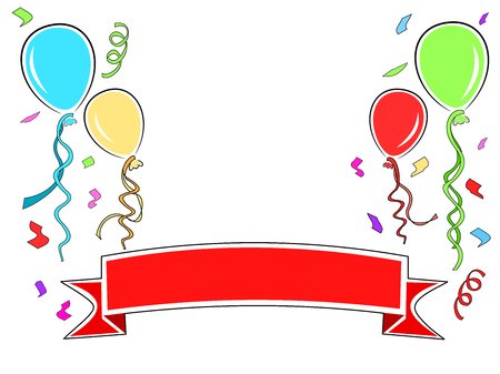 Balloons bannerのイラスト素材