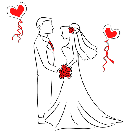 Wedding illustrationvectorのイラスト素材