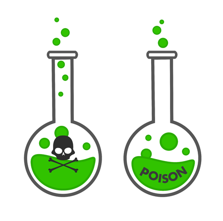 Poison bottles illustrationのイラスト素材