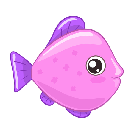 Little exotic fish on white background.のイラスト素材