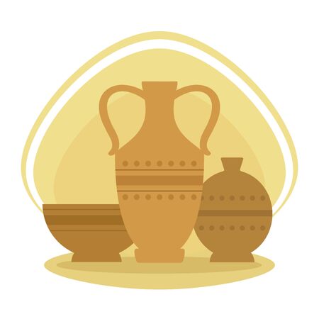 Antique pottery designのイラスト素材
