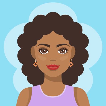Smiling African American womanのイラスト素材