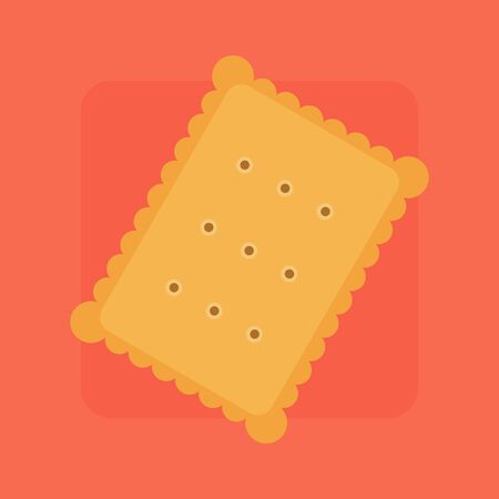 Sweet biscuit, flat style vector illustration.のイラスト素材