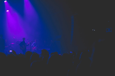 A crowd watching a rock concert.の写真素材