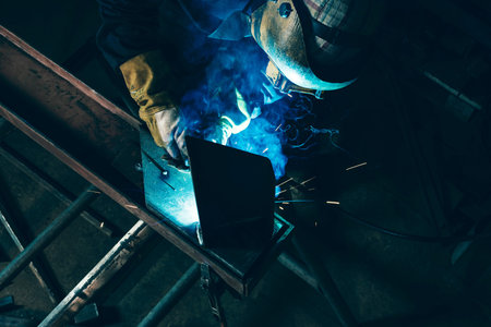 Top view of welder