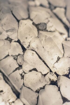 Close-up of white translucent mineral stone.の写真素材