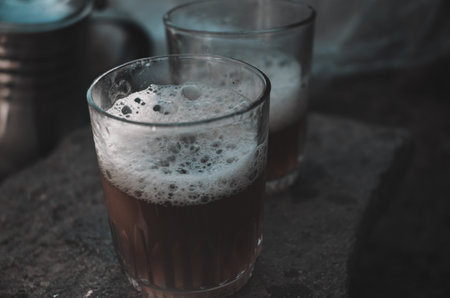 cup of tea in moroccan wayの写真素材