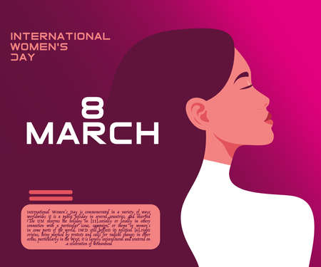 8 march, Abstract elegant Happy Women's Dayのイラスト素材