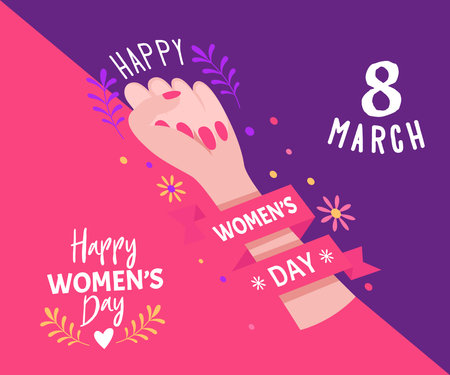 8 march, Abstract elegant Happy Women's Day