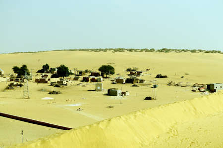 hut house in a small village on desert at rajasthan jaisalmerの写真素材