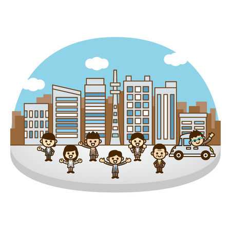 business cityのイラスト素材