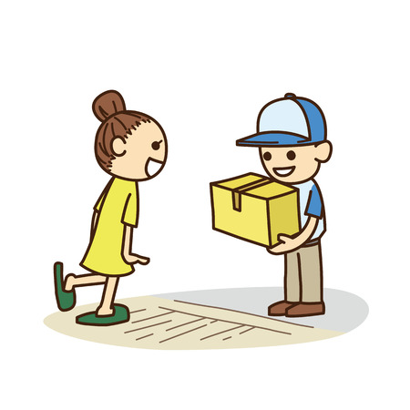 delivery manのイラスト素材