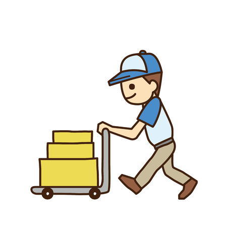 delivery manのイラスト素材