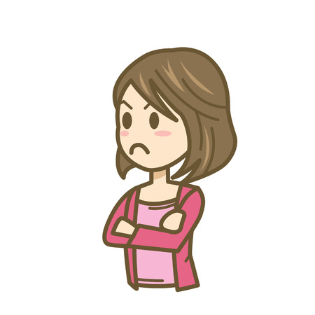 woman expression iconのイラスト素材