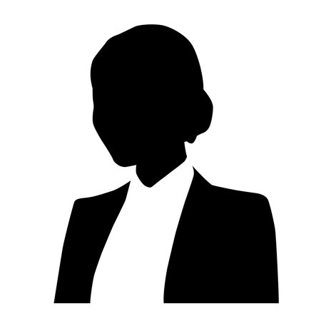 Silhouette vector icon of the upper body of several business woman.のイラスト素材