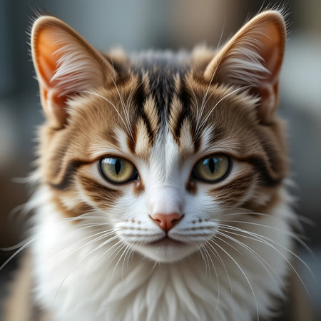 Portrait of a cat with beautiful eyes. Close-up.の素材