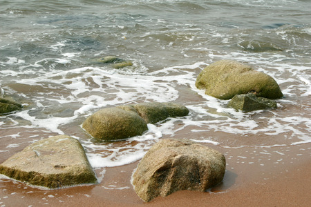 Rocks on the coastの写真素材