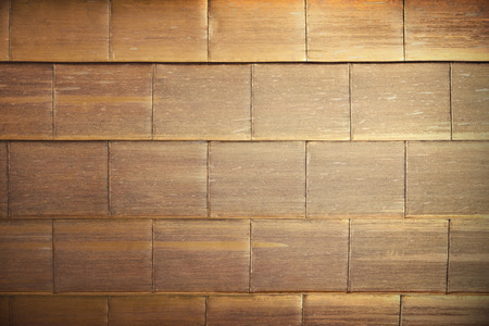 Wall made of copper bicks.の写真素材