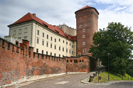 Krakow, Poland - August 13, 2011:The Gothic Wawel Castle in Krakow.のeditorial素材
