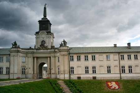 Radzyn Podlaski, Poland - June 26, 2011: Potocki Palace in Radzyn Podlaski. The Palace was built in the late seventeenth and eighteenth centuries. And rebuilt in the years 1750-1759.のeditorial素材
