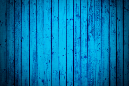 Blue  long planks. Texture of wood with vignette.の写真素材