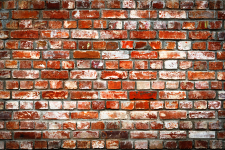 Background of red brick wall texture.の写真素材