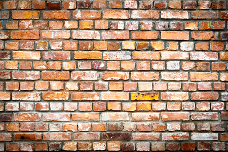 Background of red brick wall texture.の写真素材