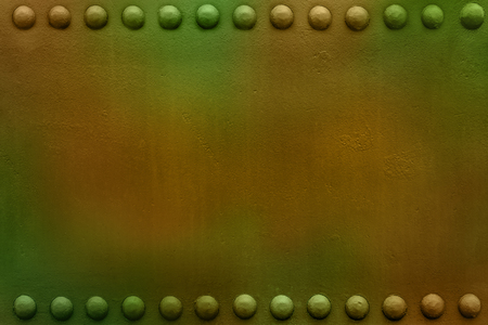 Riveted military or industrial plate. Metal background.の写真素材