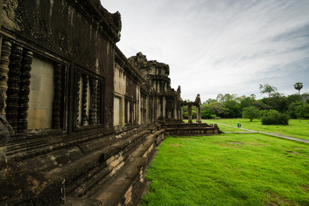 Side view of an ancient Templeの写真素材