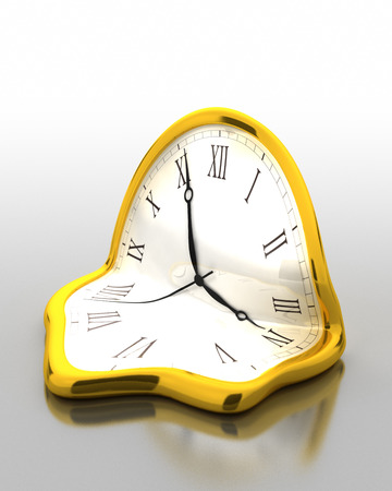 Melted clocksの写真素材