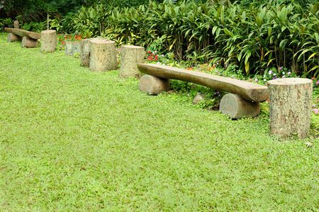 rest bench in the park の写真素材