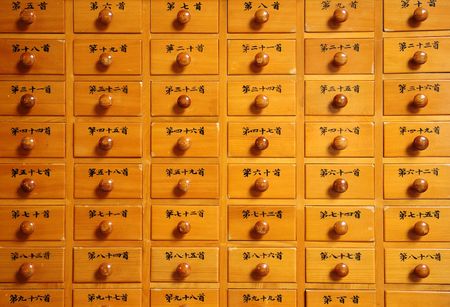 cabient in chinese templeの写真素材