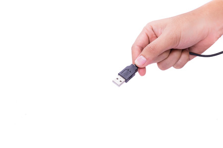 USB cable in isolated background.の写真素材