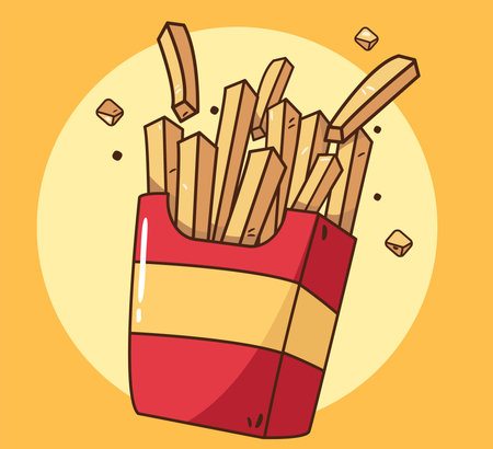 French fries cartoon Vector